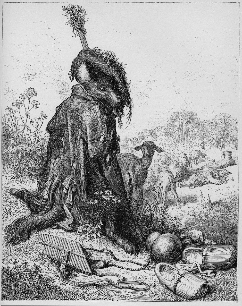 Le loup devenu berger - De wolf die herder speelde - uit 