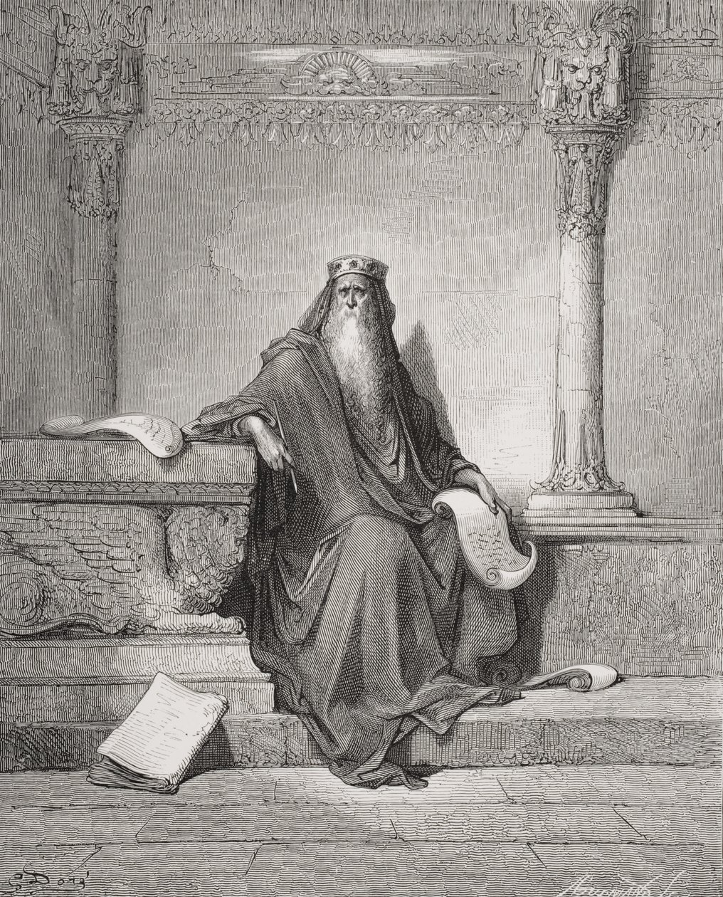 Salomo, illustratie uit Dore