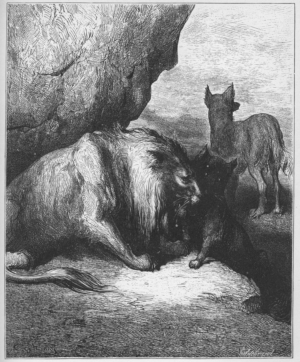 De leeuw, de wolf en de vos - uit 