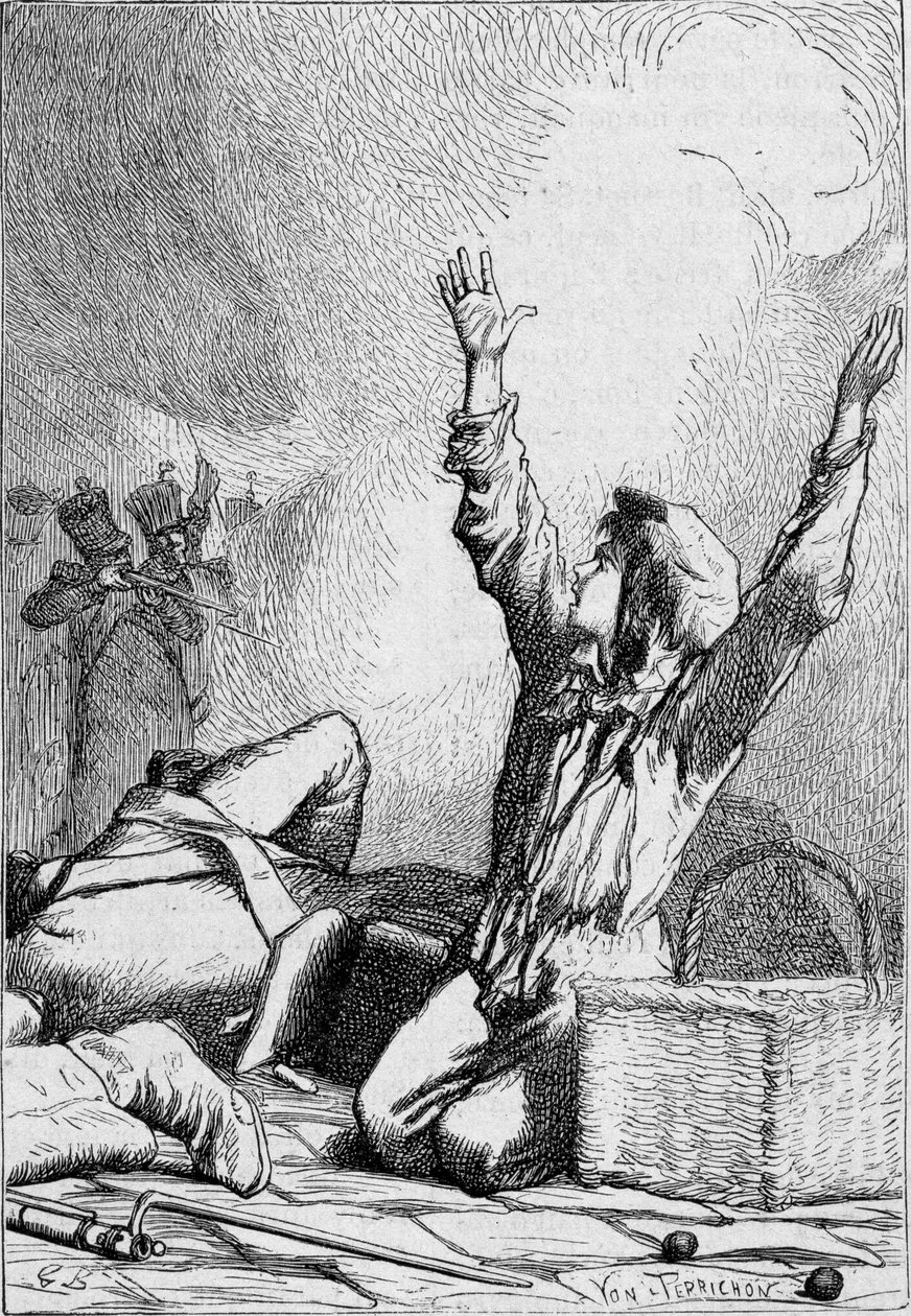 Gavroche valt op de barricades - in 