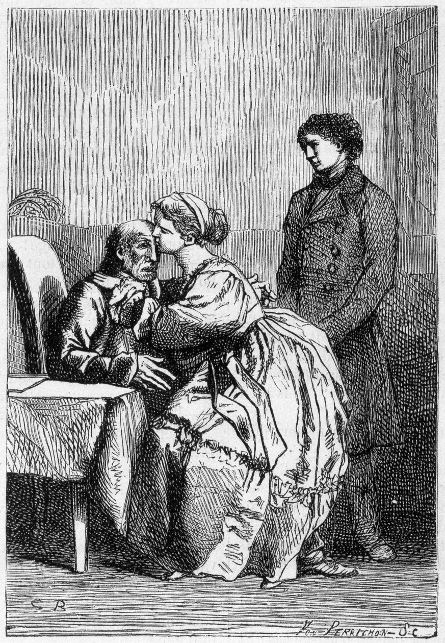 Marius en Cosette bezoeken de zieke Jean Valjean - in 