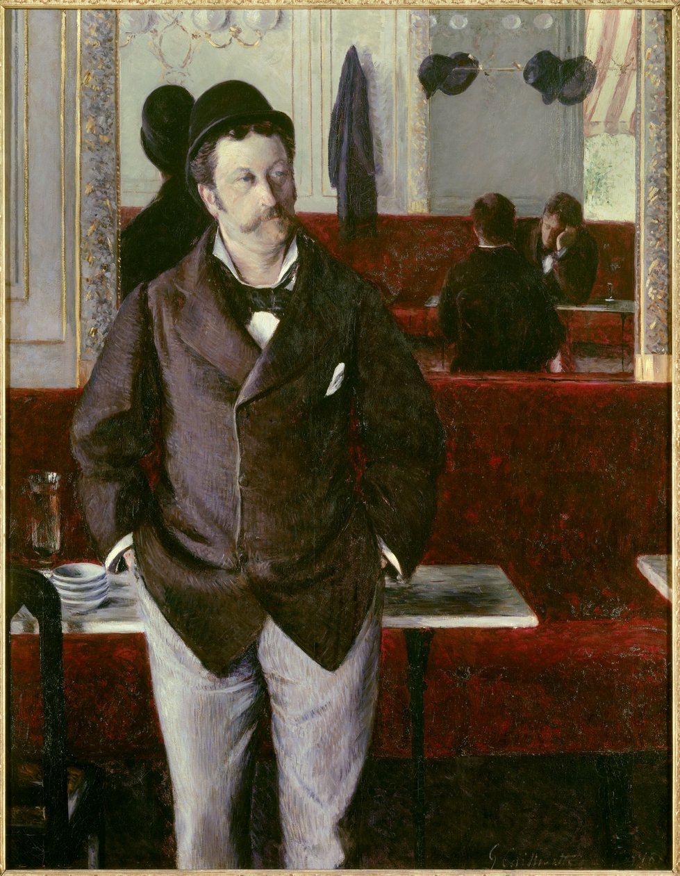In het café door Gustave Caillebotte