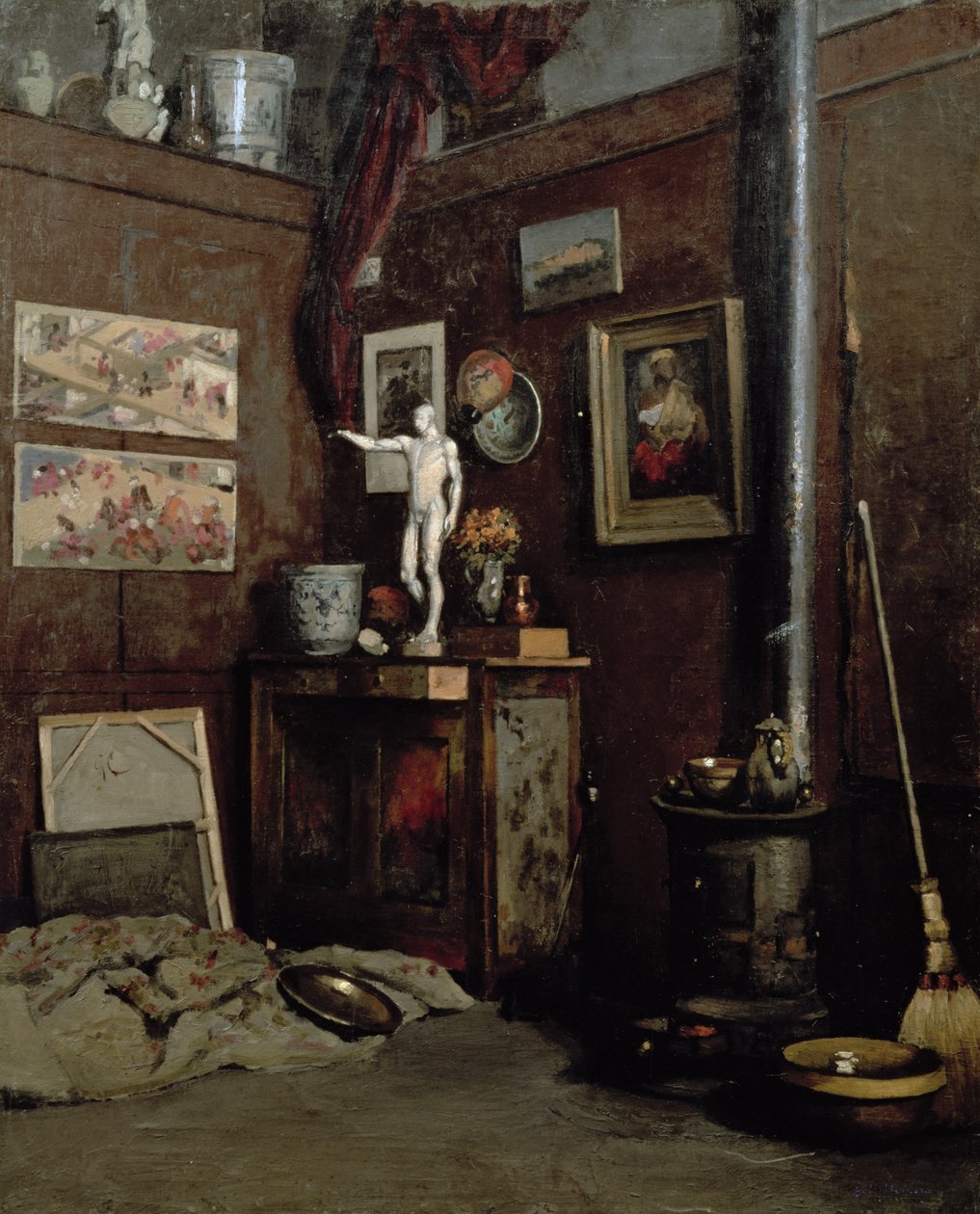 Interieur van een Studio door Gustave Caillebotte