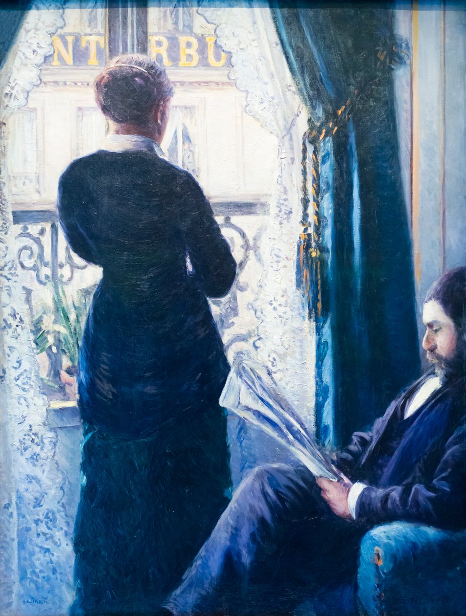 Interieur, vrouw bij het raam door Gustave Caillebotte