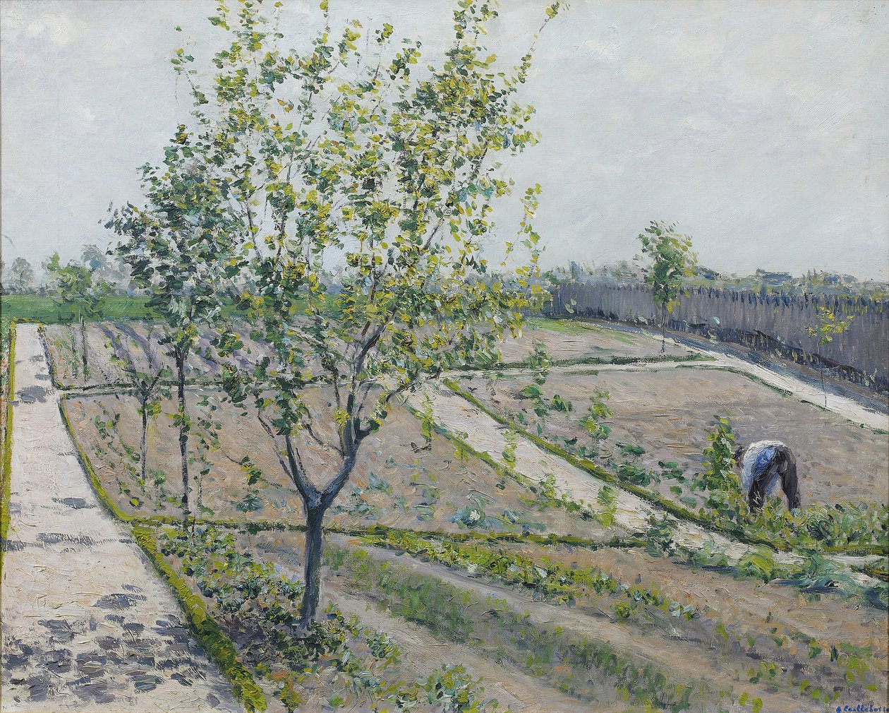 Moestuin, Petit Gennevilliers door Gustave Caillebotte