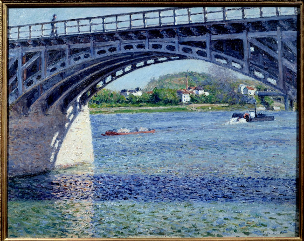 De brug van Argenteuil door Gustave Caillebotte