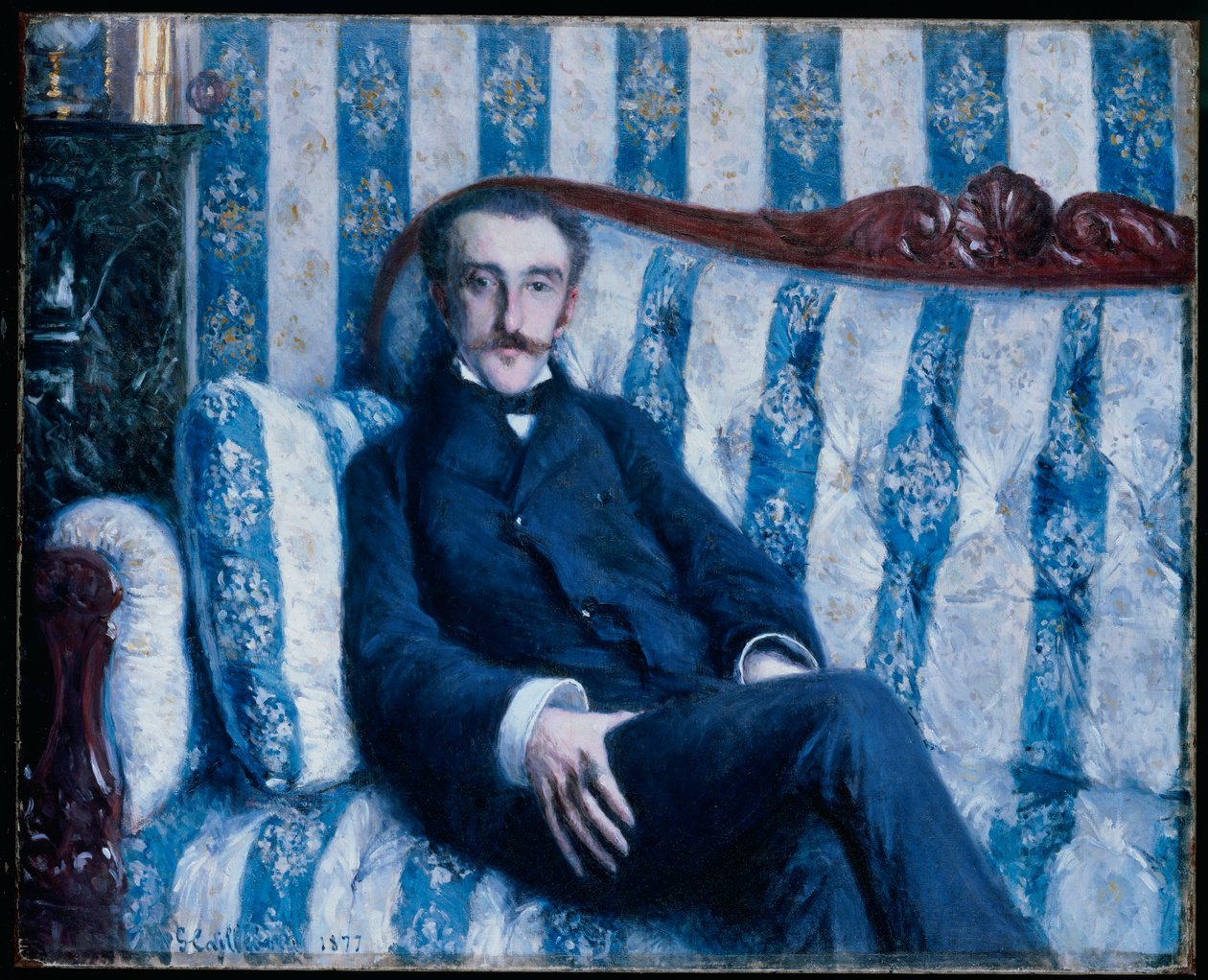 Portret van Monsieur R., 1877 door Gustave Caillebotte