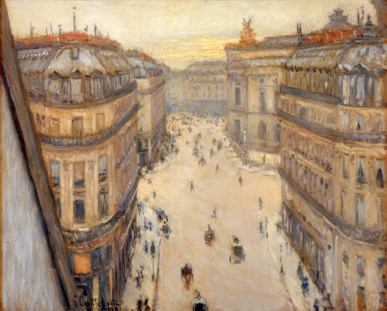 Rue Halévy, gezien vanaf de zesde verdieping door Gustave Caillebotte