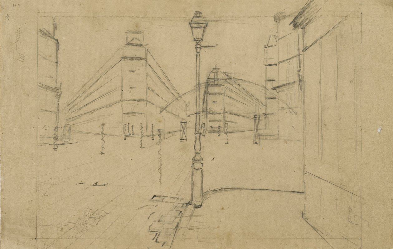 Studie voor Parijs Straat, Regenachtige Dag, 1877 door Gustave Caillebotte
