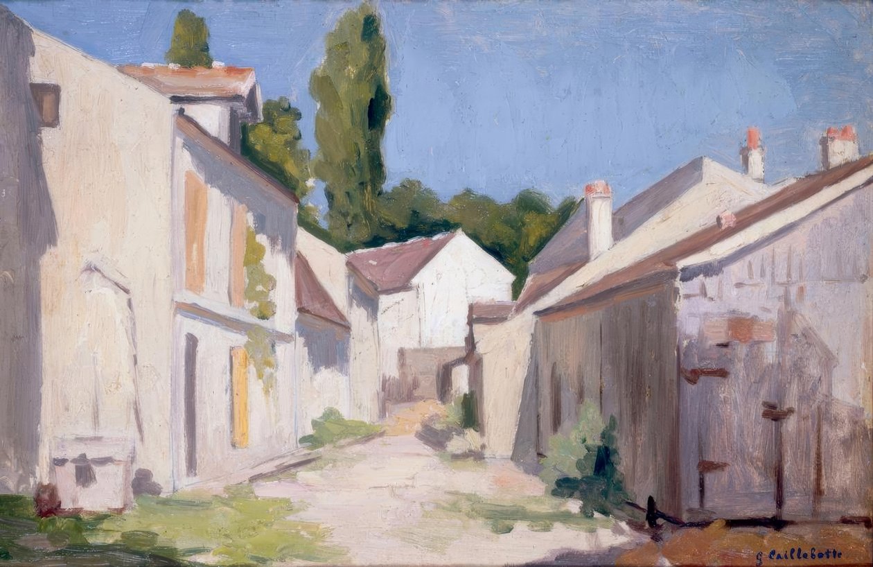 Een pad in Yerres door Gustave Caillebotte
