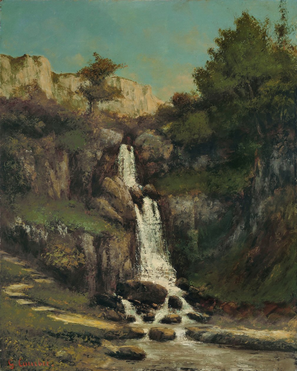 Rotsachtige randen van la Loue Courbet 1864 door Gustave Courbet