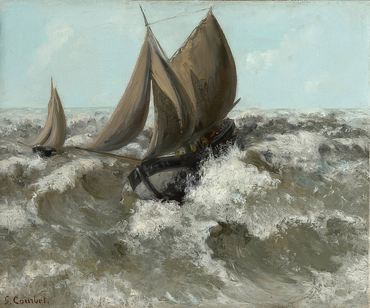 De Zeilboot door Gustave Courbet