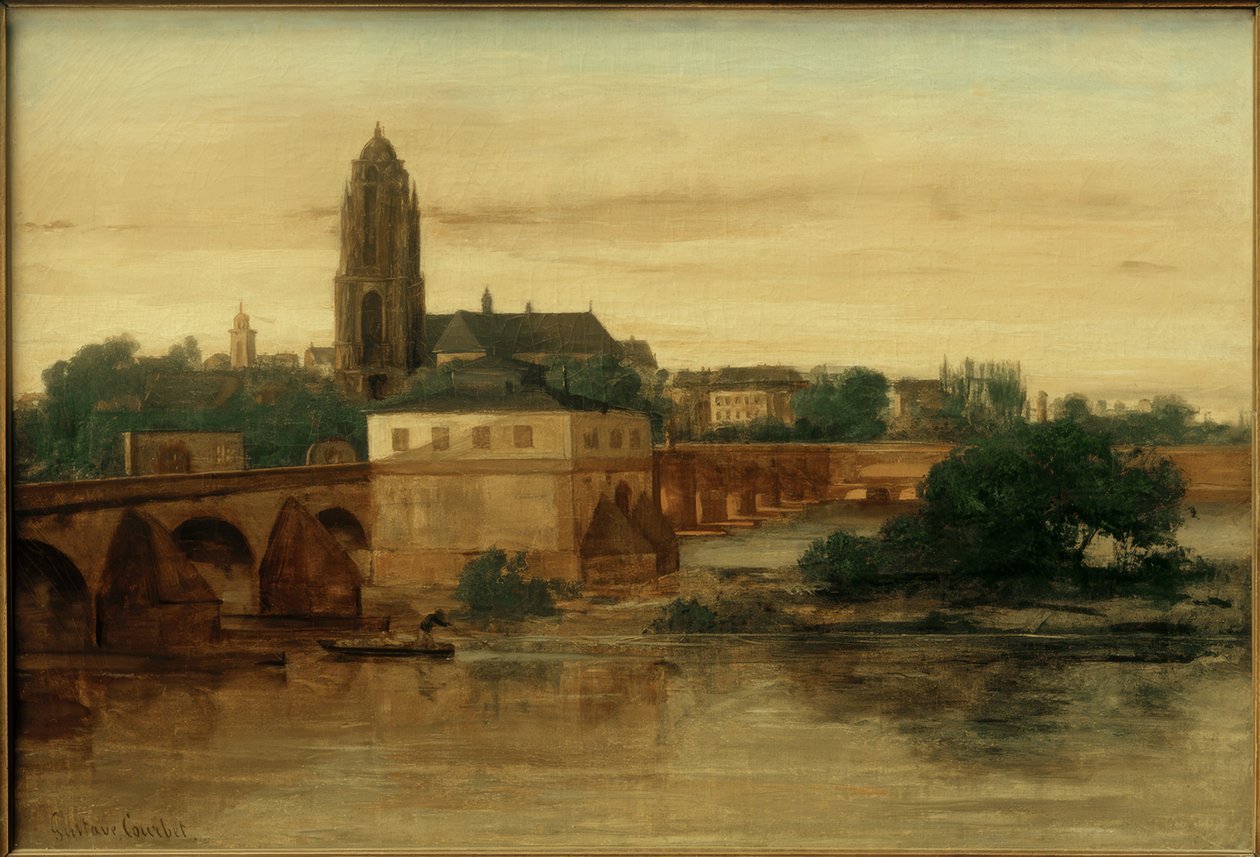 Uitzicht op Frankfurt am Main door Gustave Courbet