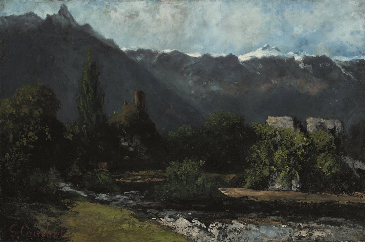 De gletsjer (olieverf op doek) door Gustave Courbet
