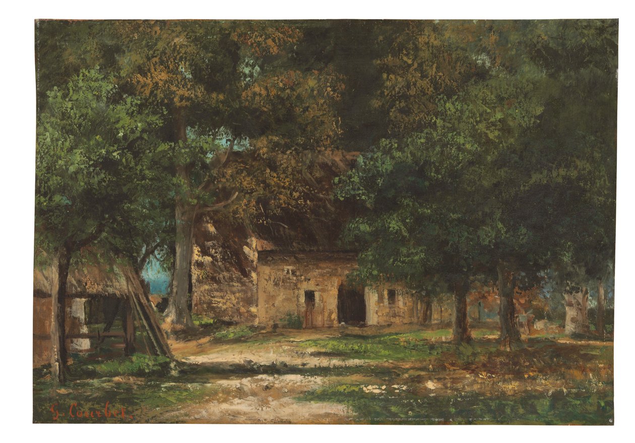 De tuin van Moeder Toutain in Honfleur door Gustave Courbet