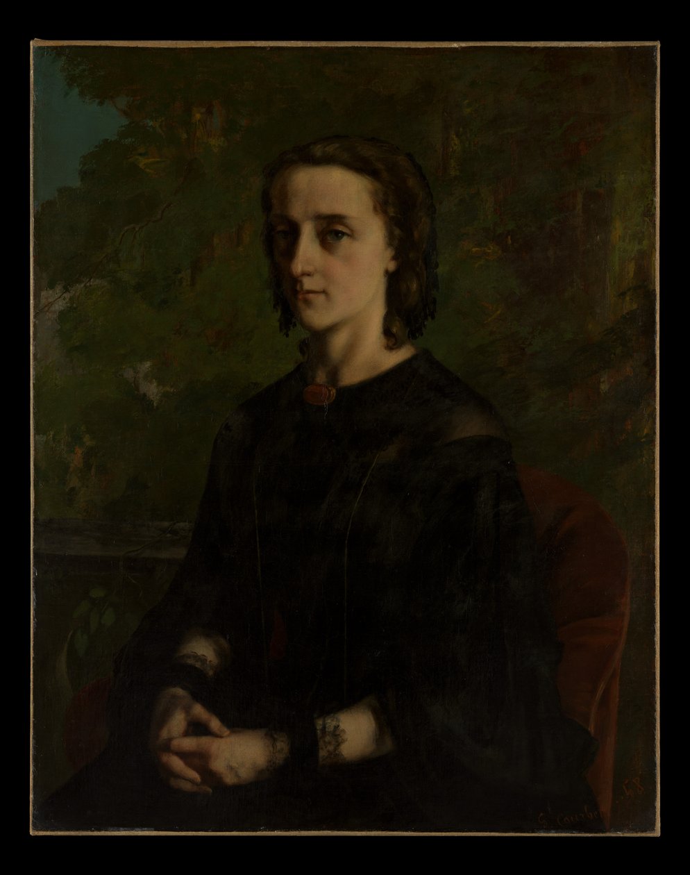 Mevrouw Frederic Breyer (Fanny Hélène Van Bruyssel, 1830–1894) door Gustave Courbet