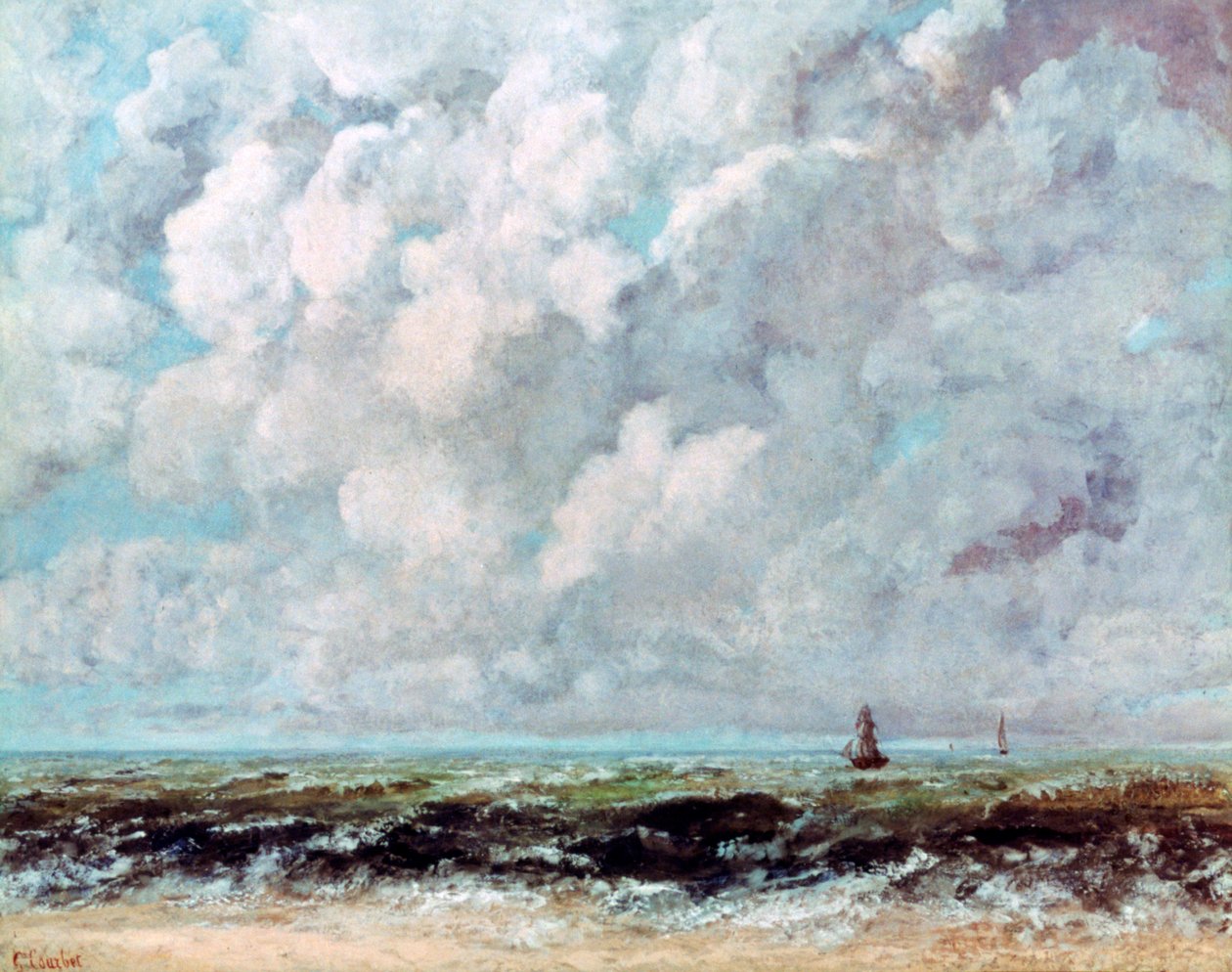 Marien Landschap, c1840-1877 door Gustave Courbet