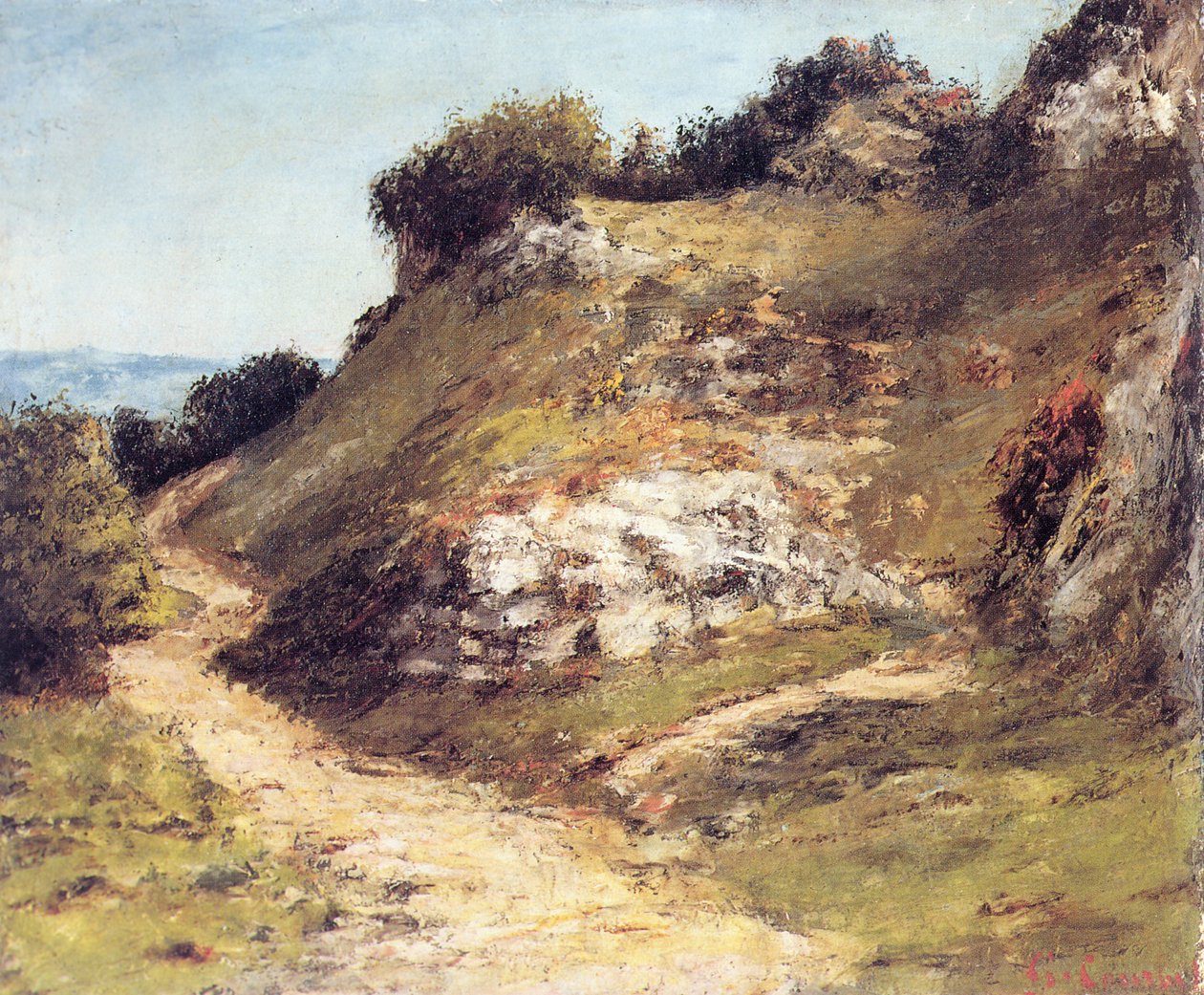 Pad in de Rotsen door Gustave Courbet