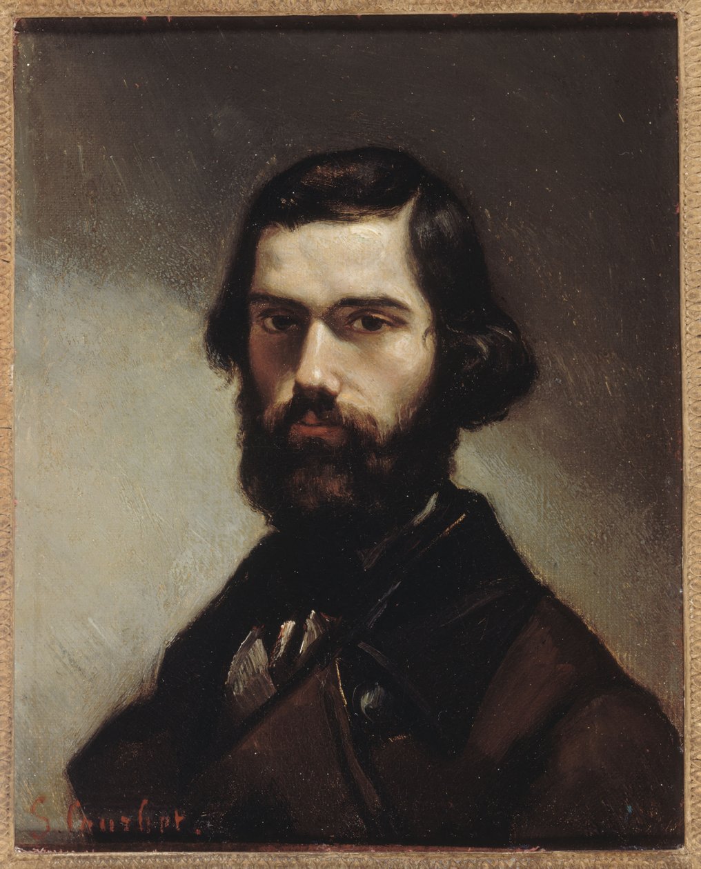 Portret van Jules Vallès (1832-1885), schrijver. door Gustave Courbet