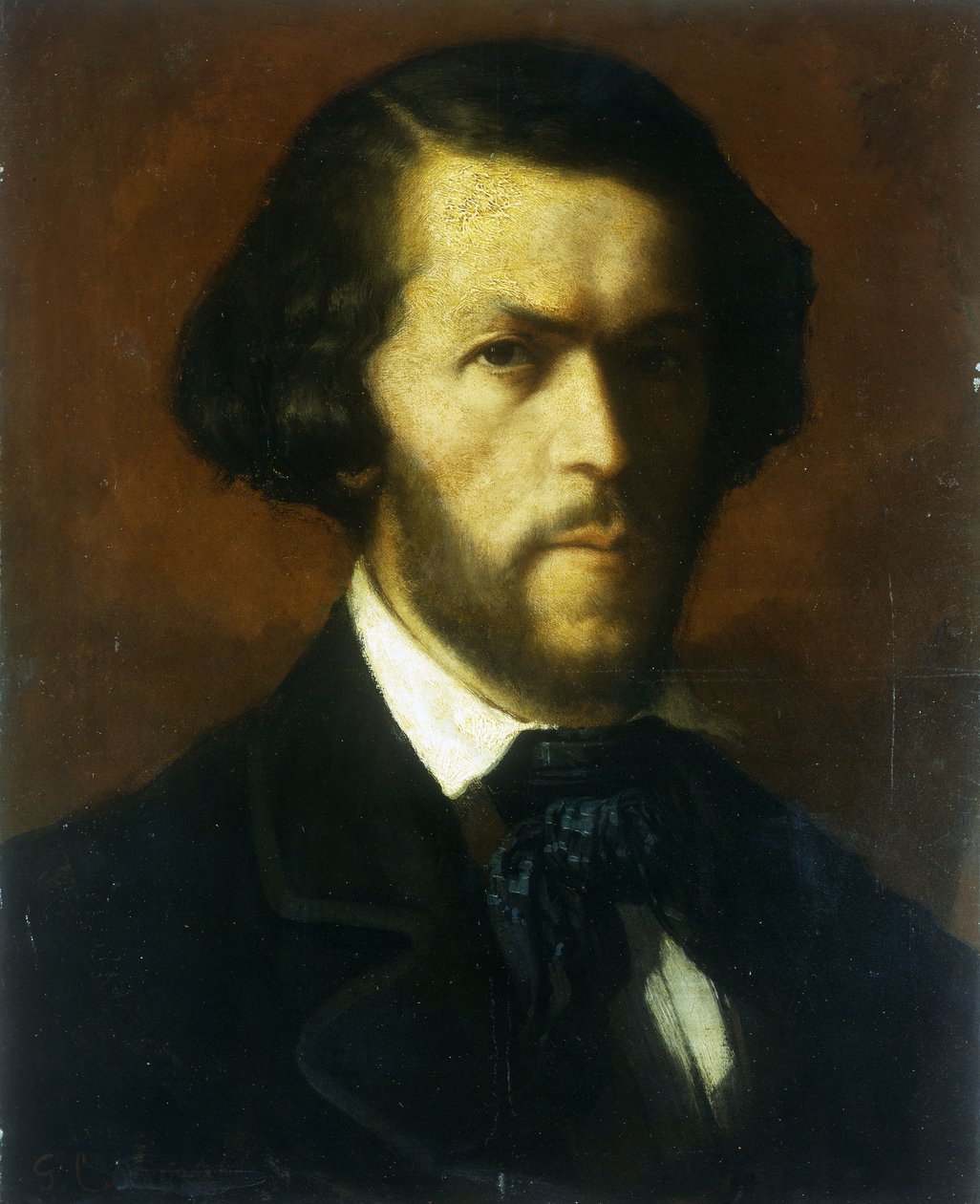 Portret van een heer door Gustave Courbet