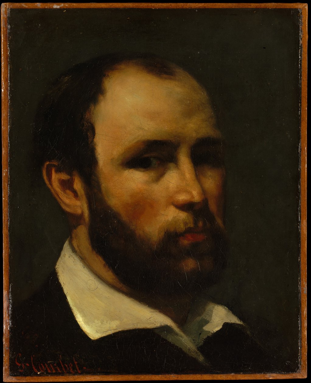 Portret van een man door Gustave Courbet