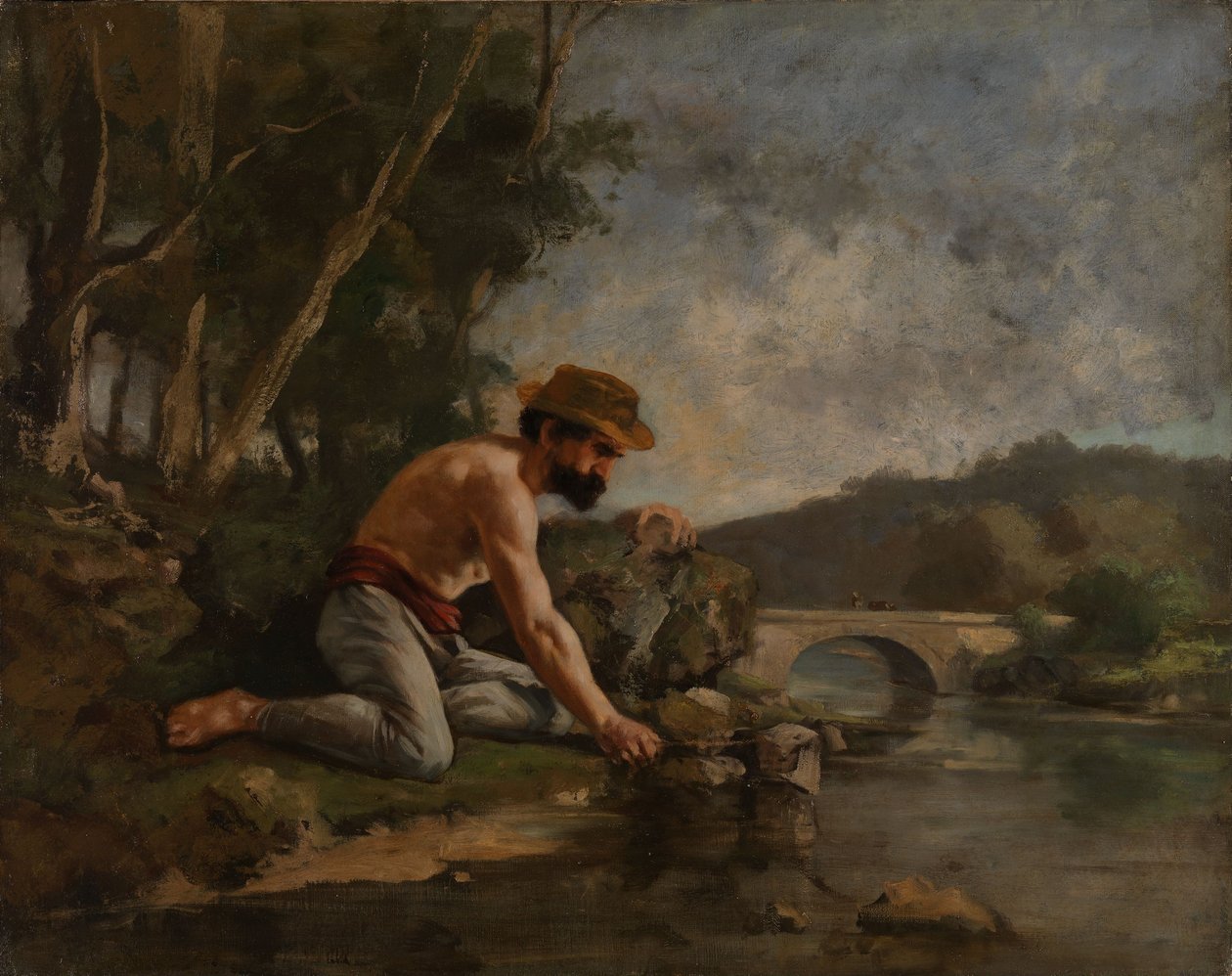 De visser door Gustave Courbet