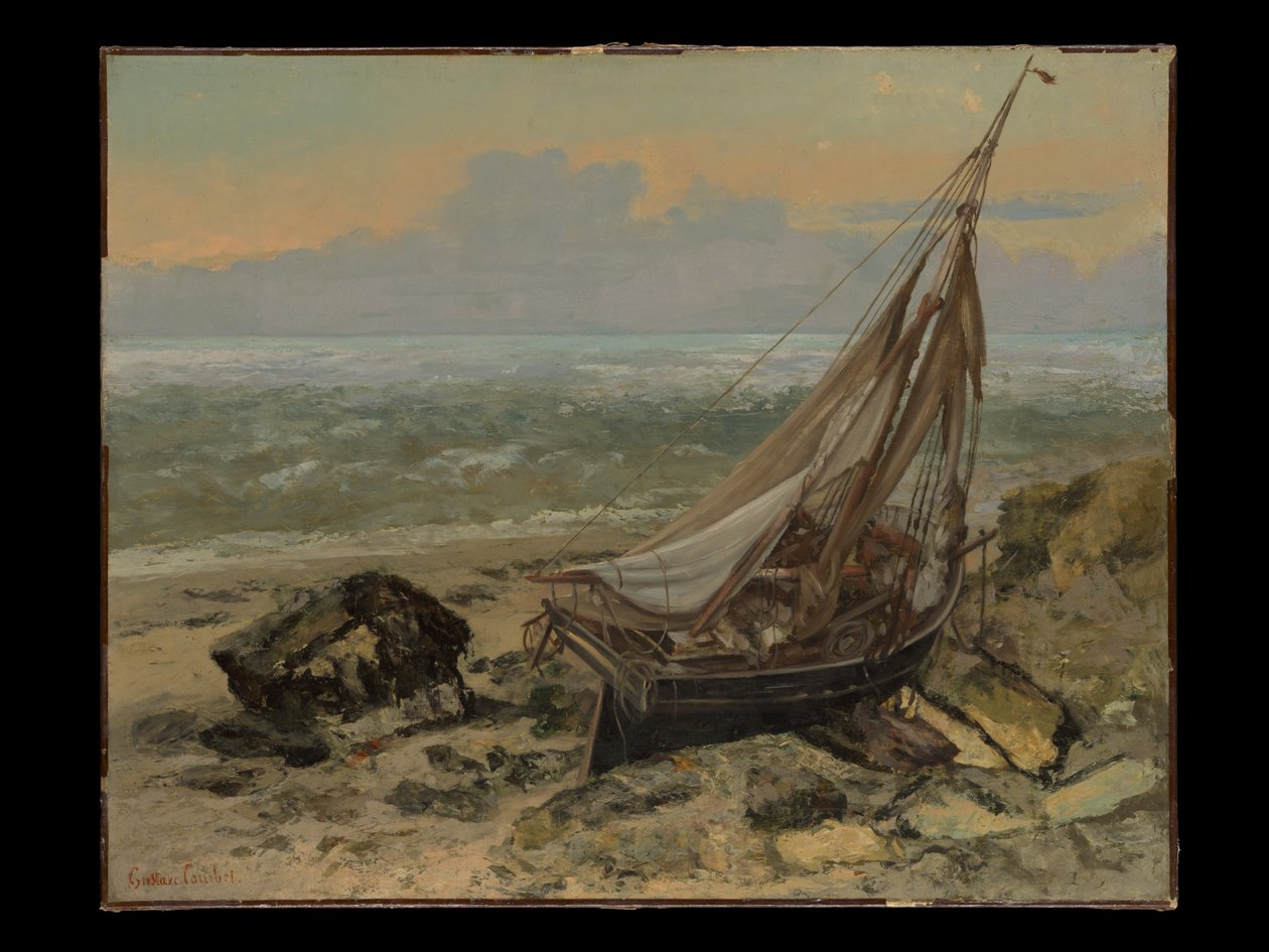De vissersboot door Gustave Courbet