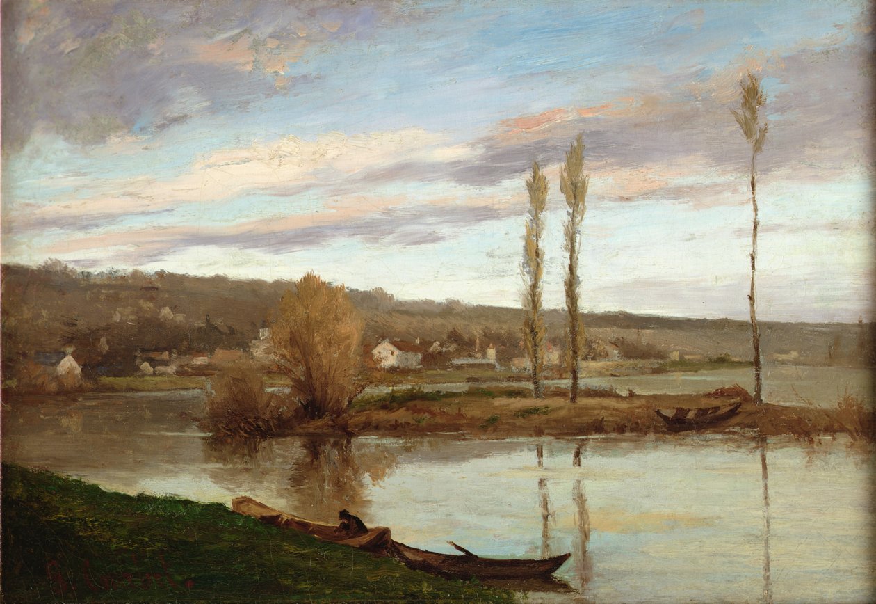 De Seine bij Bougival, ca. 1851 door Gustave Courbet