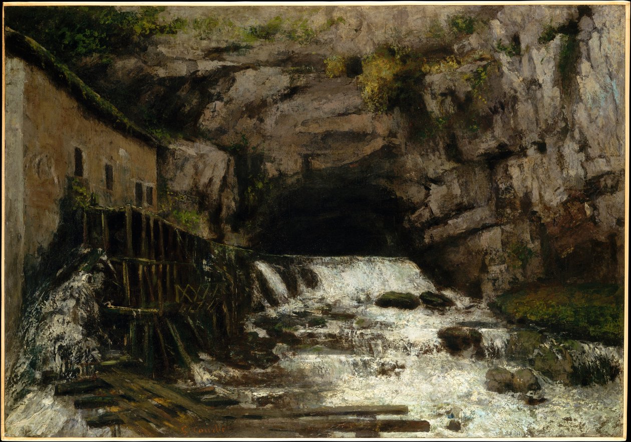 De bron van de Loue door Gustave Courbet