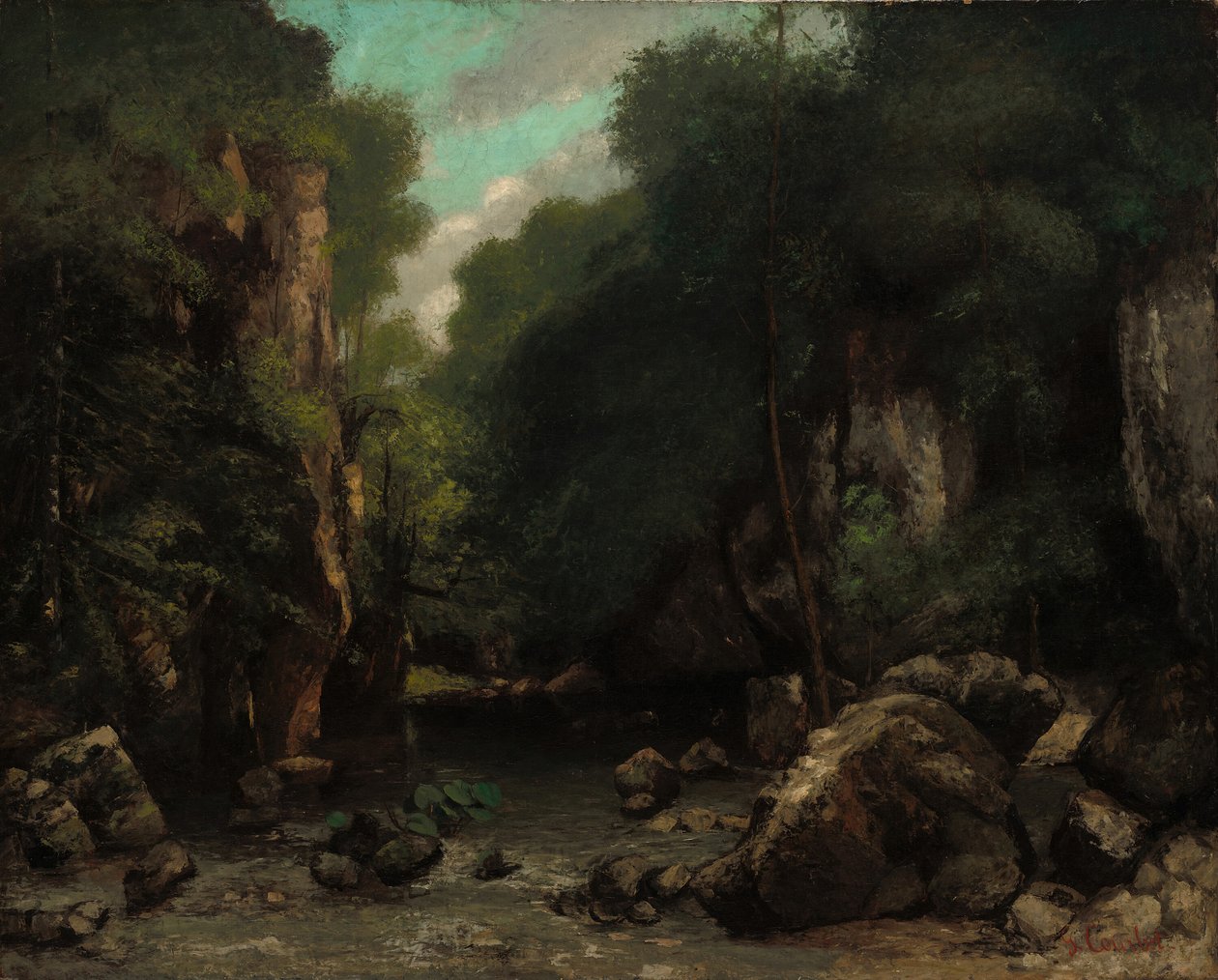 De Vallei van Les Puits-Noir door Gustave Courbet