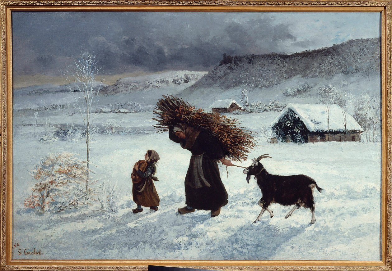 Dorpsarmoede, Ornans door Gustave Courbet