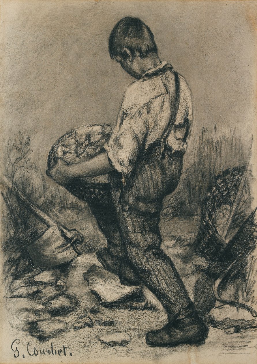 Jonge Steenbreker door Gustave Courbet