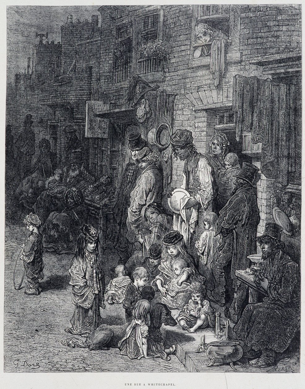 Een straat in Whitechapel - in 