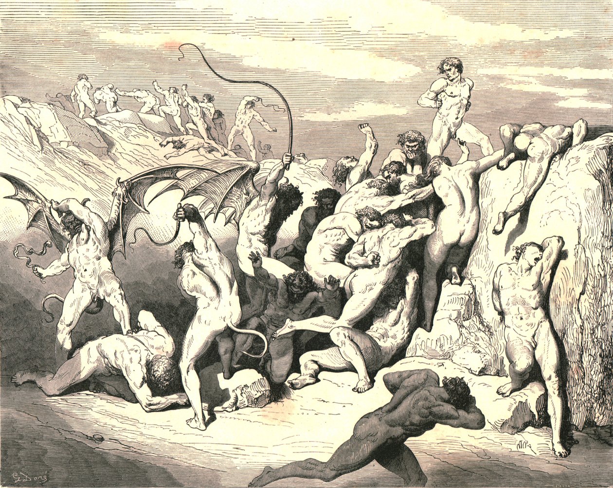 Ah! Hoe ze hen lieten opspringen bij de eerste slag!, ca. 1890 door Gustave Dore