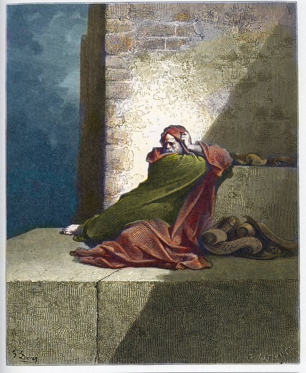 Baruch - Baruch ben Neria - Gravure uit 