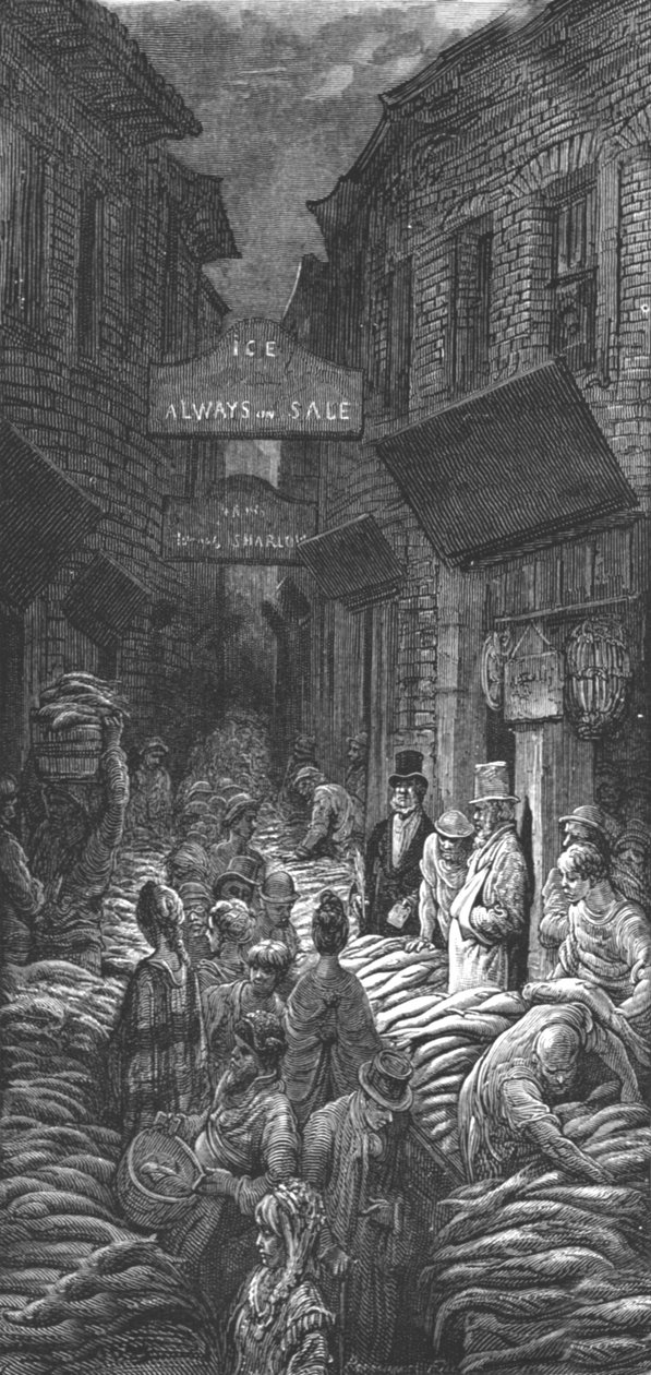 Dark House Lane - Billingsgate door Gustave Dore