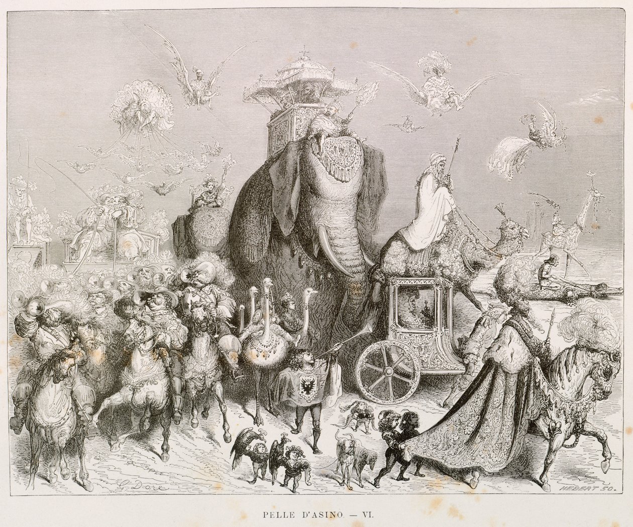 Ezelvel, illustratie voor Complete Sprookjes van Charles Perrault, door Gustave Dore door Gustave Dore