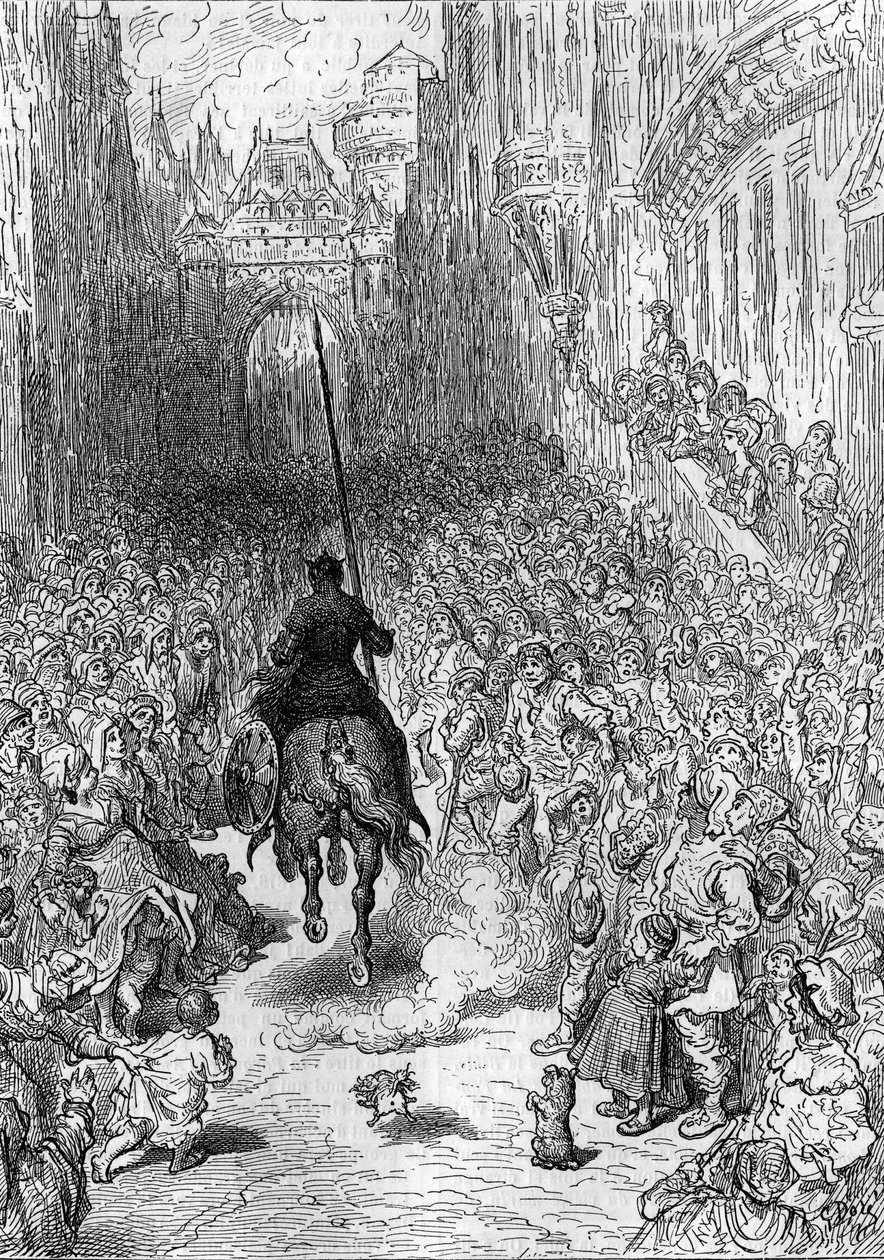 Tekening door Gustave Dore (1832-1883) voor het gedicht 