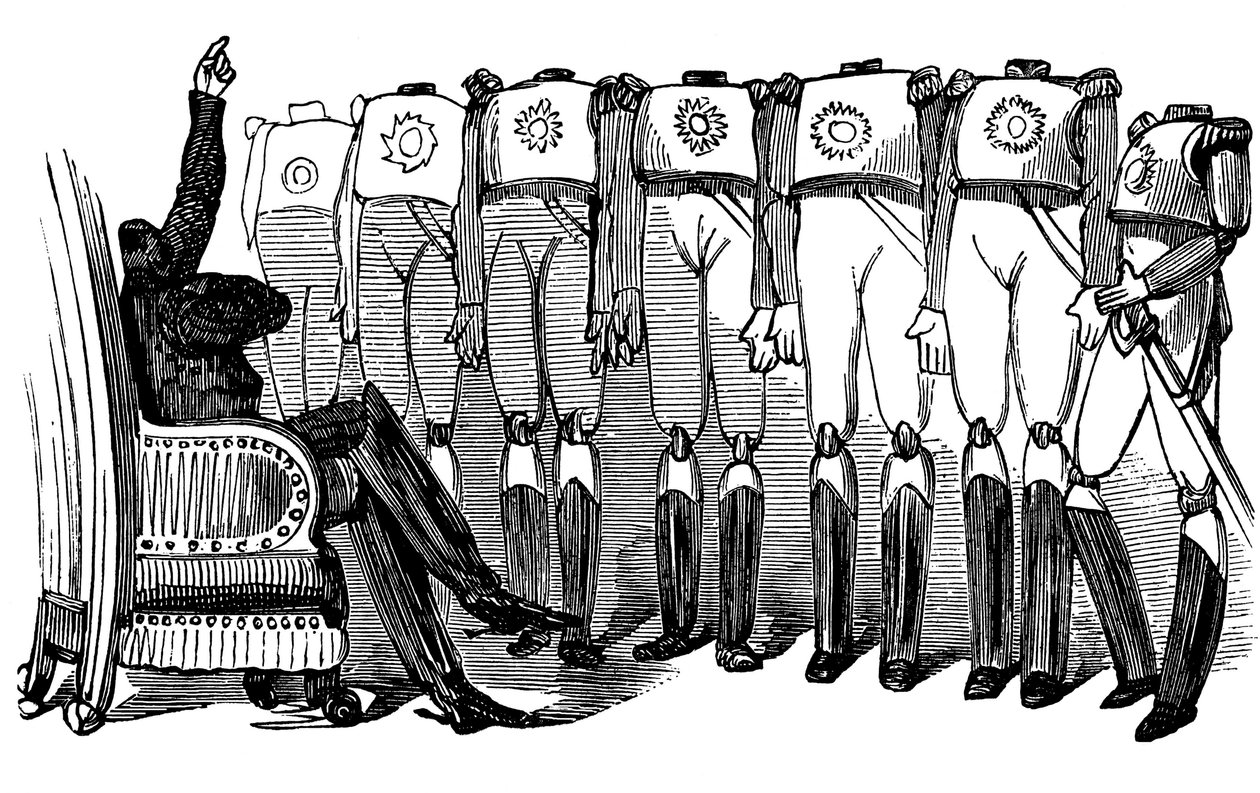 Geschiedenis van Heilig Rusland. Nicolaas I houdt een toespraak voor de Garde, 1854 door Gustave Dore