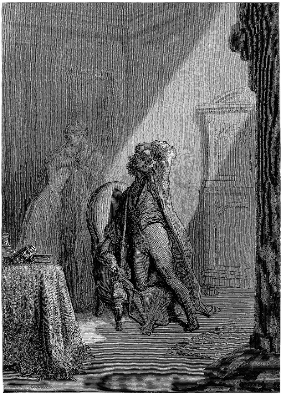Illustratie door Gustave Dore (1832-1883) voor Edgar Allan Poe
