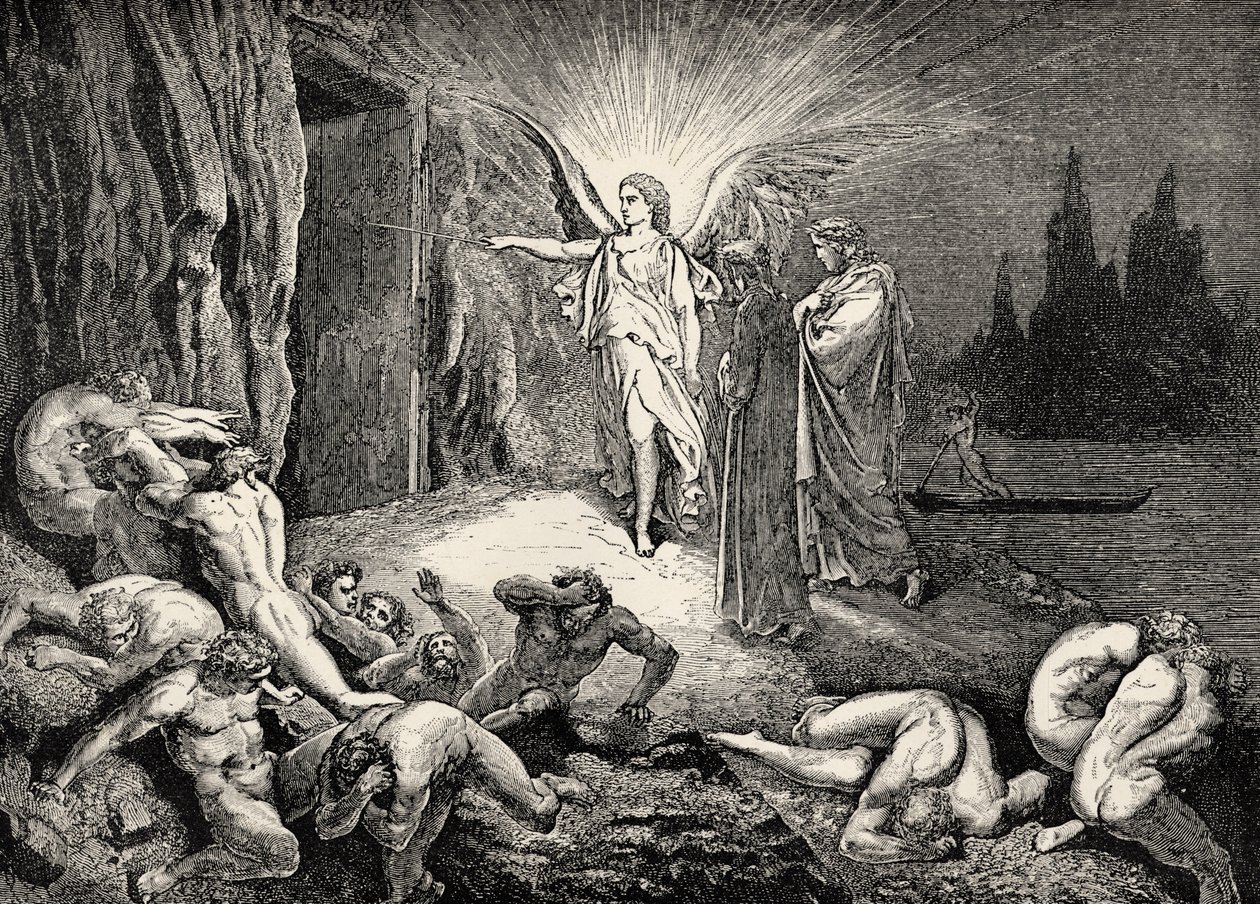 Illustratie voor De Goddelijke Komedie - Hel (La Divina Commedia, L