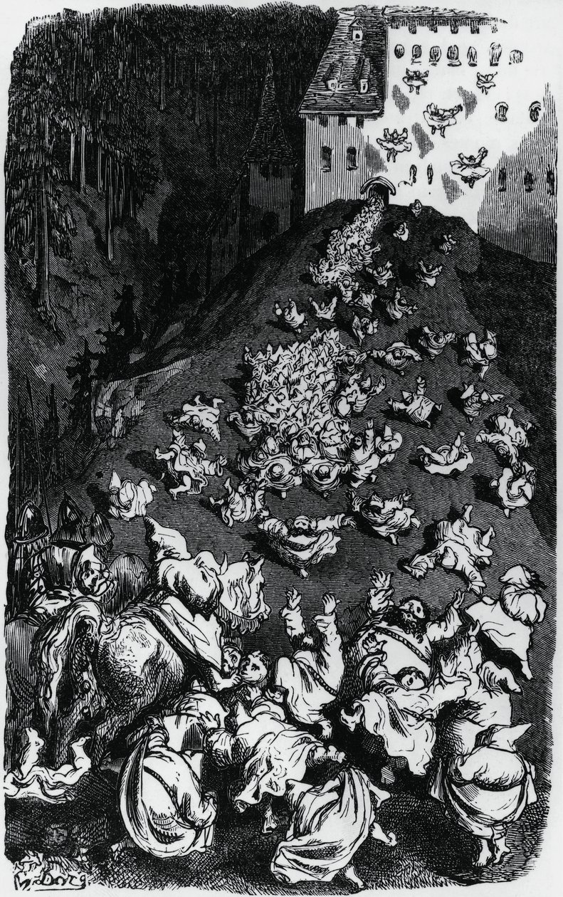 Illustratie voor Verzameling humoristische verhalen door Gustave Dore