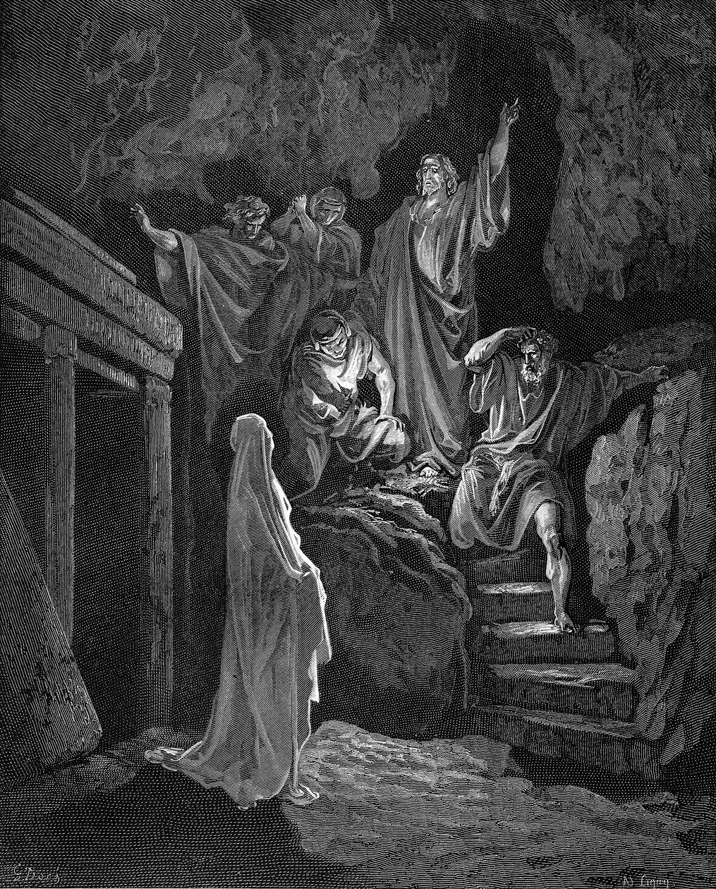 Jezus wekt Lazarus uit zijn Graf, 1865-1866 door Gustave Dore