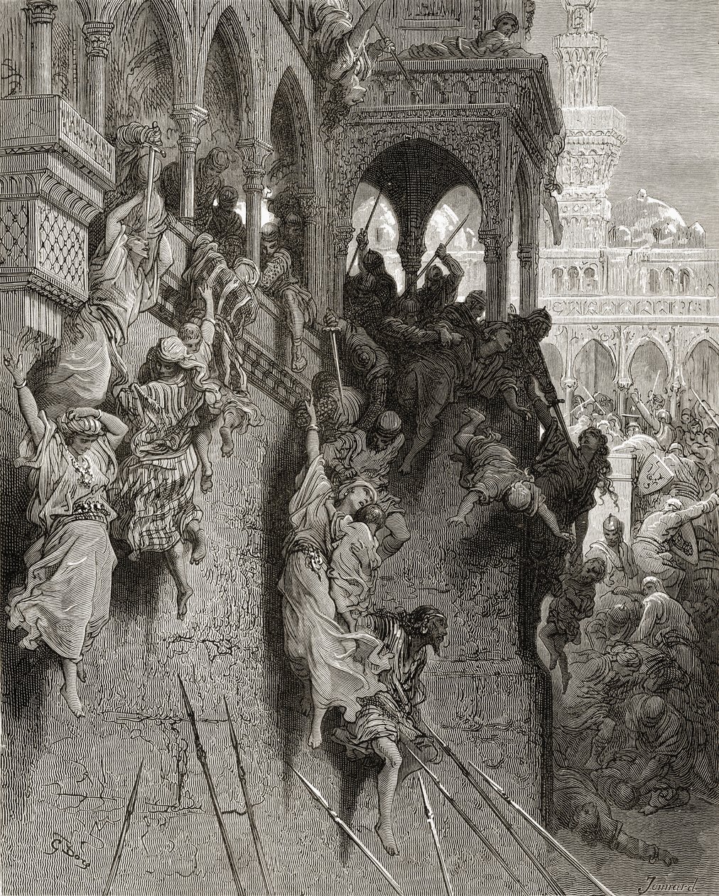 Bloedbad van Antiochië, illustratie uit 