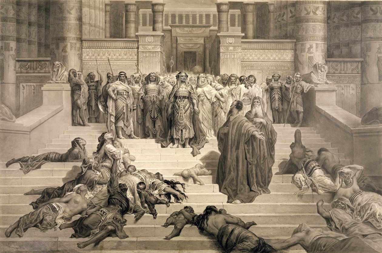Mozes voor de farao door Gustave Dore