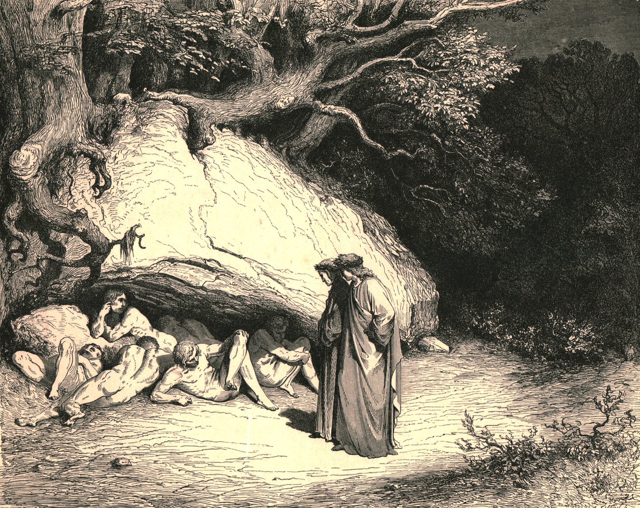 Slechts zo ver getroffen, dat we leven verlangend zonder hoop, ca. 1890 door Gustave Dore