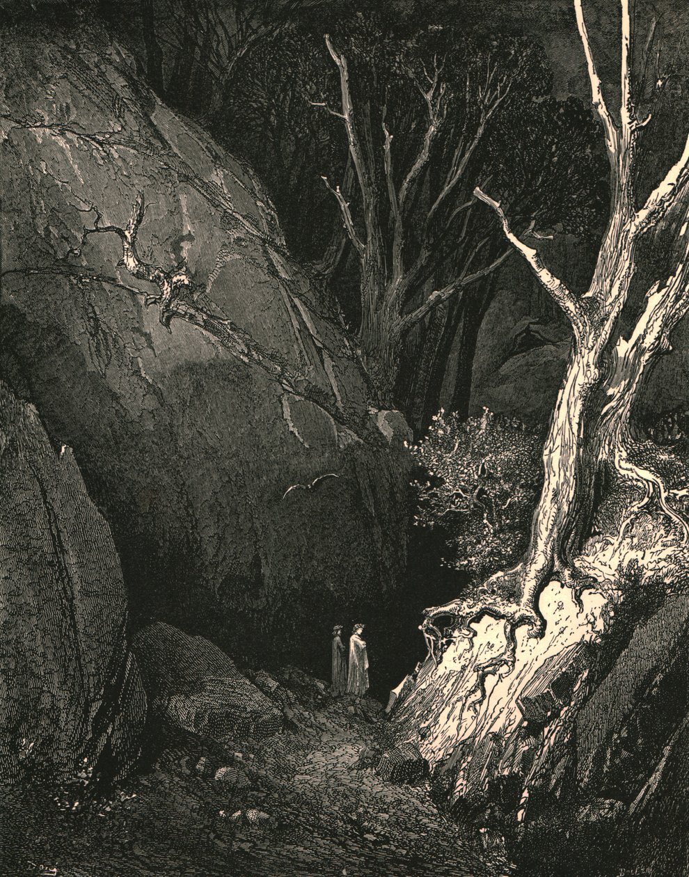 Voorwaarts bewoog hij zich, ik volgde zijn stappen, ca. 1890 door Gustave Dore