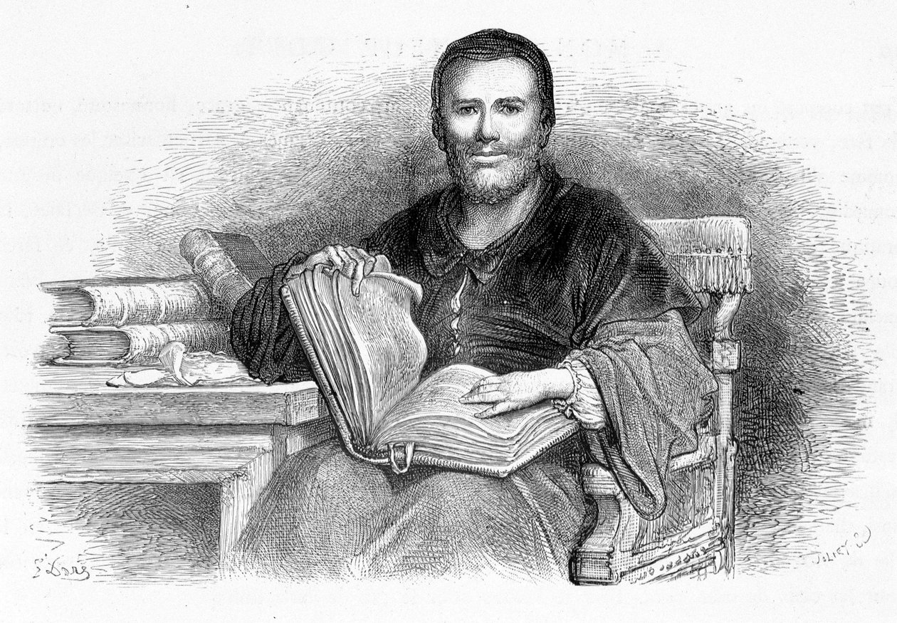Portret van Rabelais - door Gustave Doré door Gustave Dore