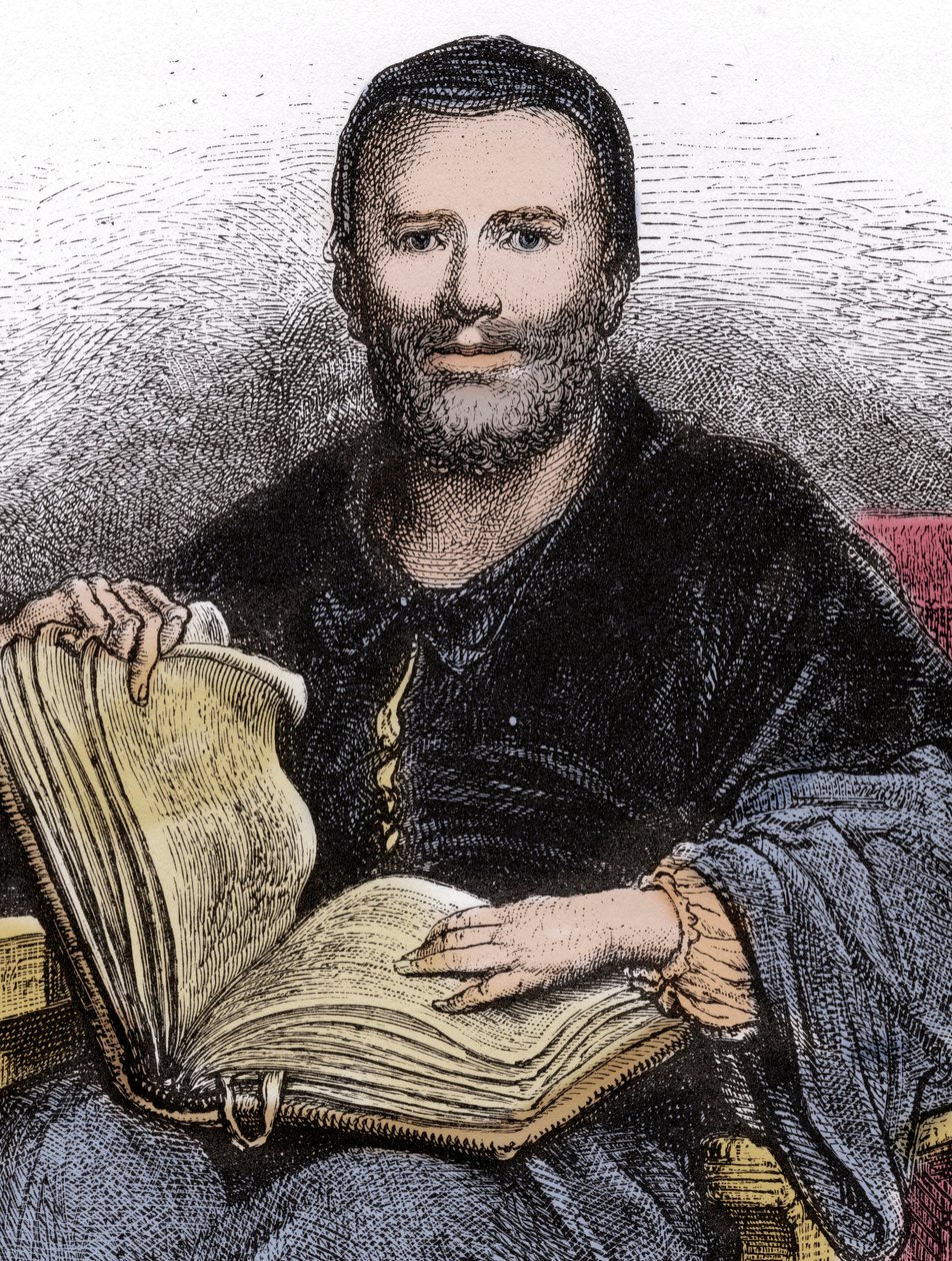 Portret van Rabelais - illustratie uit 
