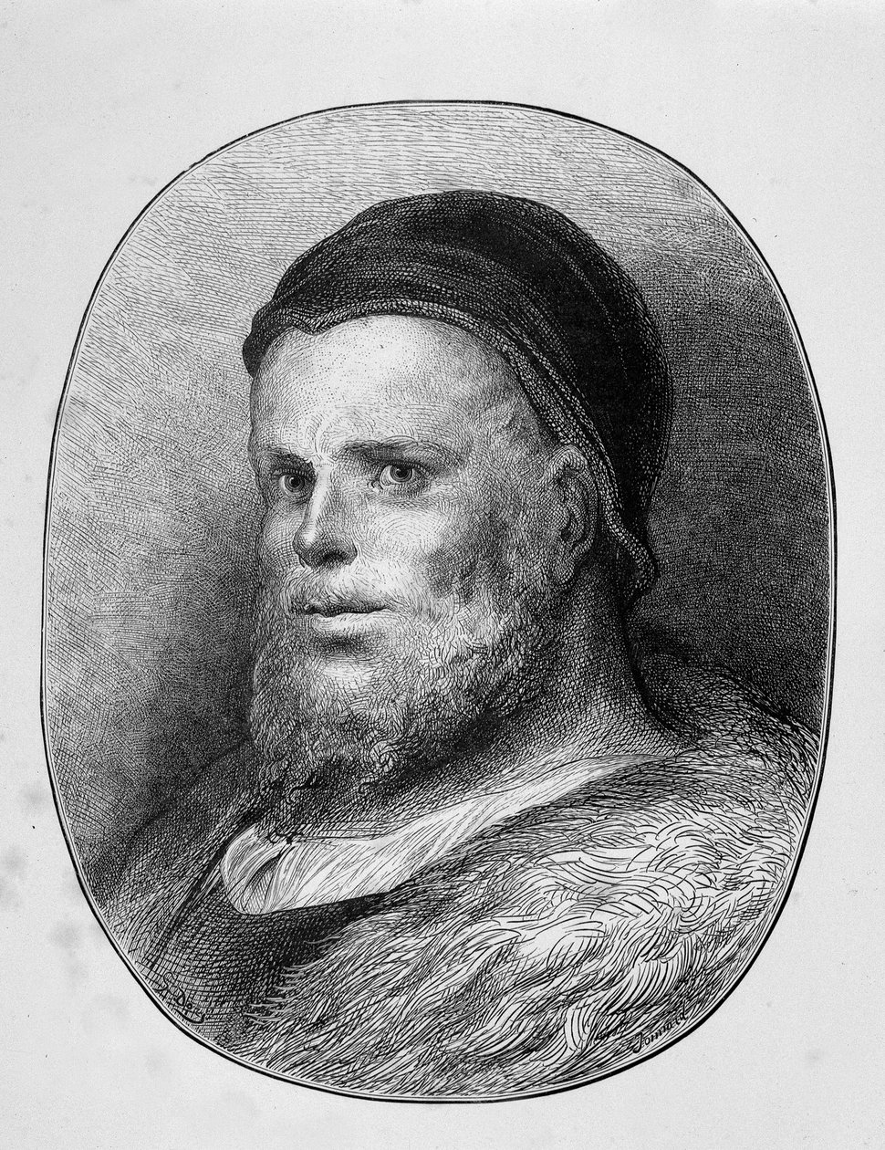 Portret van de jonge Rabelais - gravure, door Gustave Doré door Gustave Dore
